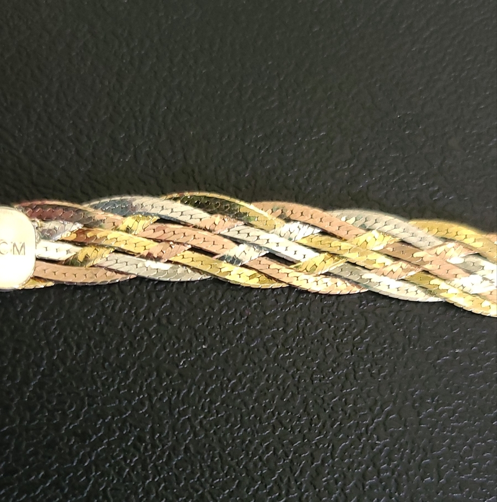 Braided 8in Sterling Silver Bracelet - Picture 5 of 7